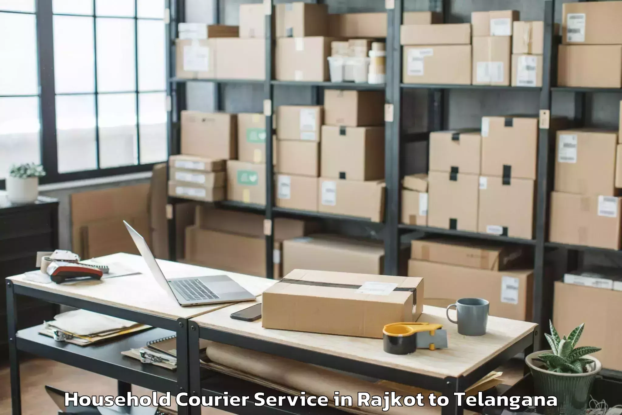 Quality Rajkot to Bheemadevarpalle Household Courier